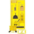 Nmc National Marker Cleaning Station Shadow Board, Combo Kit, Yellow/White, 72 X 36, Pro Series Acrylic SBK147FG